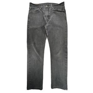 Levi's Men's 502 Jeans 34x30 Black Stretch Denim Straight Fit Western Style